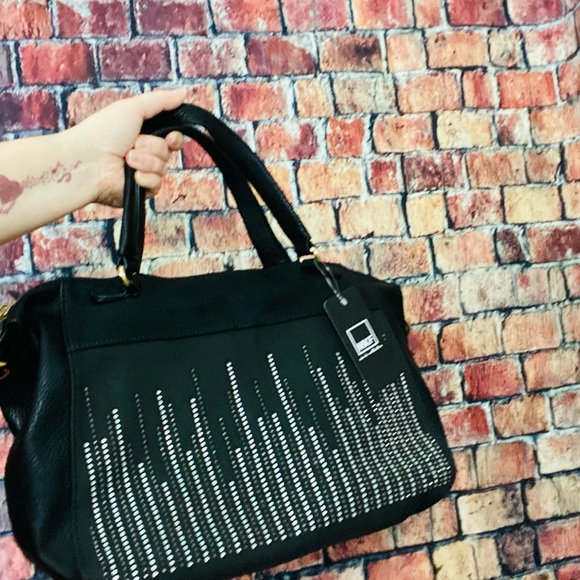 NWT MKF  Women’s Black Rhinestone Satchel - Picture 10 of 10